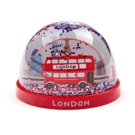 London Bus Small Glitter Snow Storm - London2u